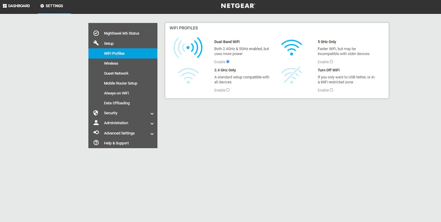 5 GHz Får at bruge 5G på dit netværk skal du aktivere 5GHz-netværket i din router